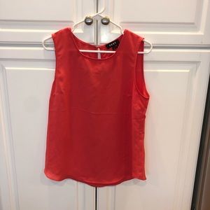 New dkny coral chiffon work top M